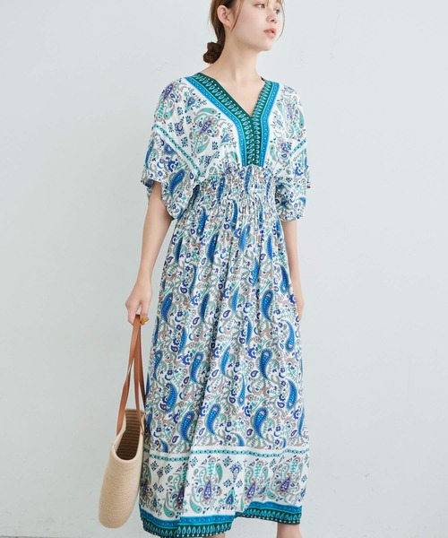 Edit Sheen（エディットシーン）の「エスニック柄ワンピース（ワンピース・レディース・ピンク/ブルー・M）」の14枚目の写真