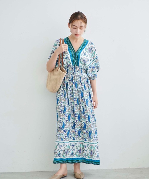 Edit Sheen（エディットシーン）の「エスニック柄ワンピース（ワンピース・レディース・ピンク/ブルー・M）」の13枚目の写真