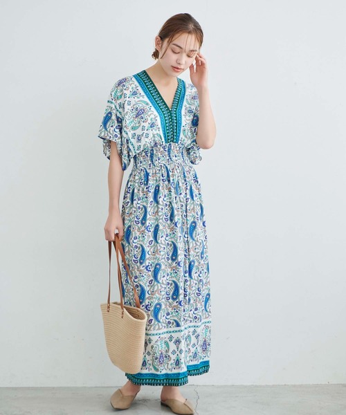 Edit Sheen（エディットシーン）の「エスニック柄ワンピース（ワンピース・レディース・ピンク/ブルー・M）」の12枚目の写真