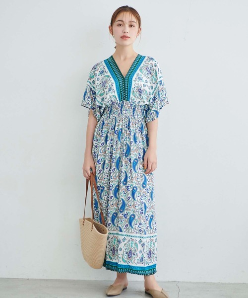 Edit Sheen（エディットシーン）の「エスニック柄ワンピース（ワンピース・レディース・ピンク/ブルー・M）」の11枚目の写真