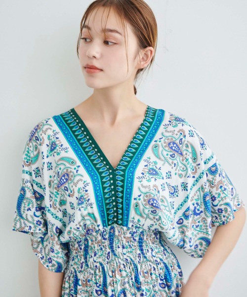 Edit Sheen（エディットシーン）の「エスニック柄ワンピース（ワンピース・レディース・ピンク/ブルー・M）」の17枚目の写真