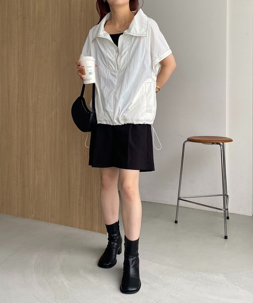 CAPRICIEUX LE'MAGE(カプリシューレマージュ)の「半袖アノラックシャツ(Tシャツ/カットソー・レディース・ホワイト/ベージュ・FREE)」の15枚目の写真