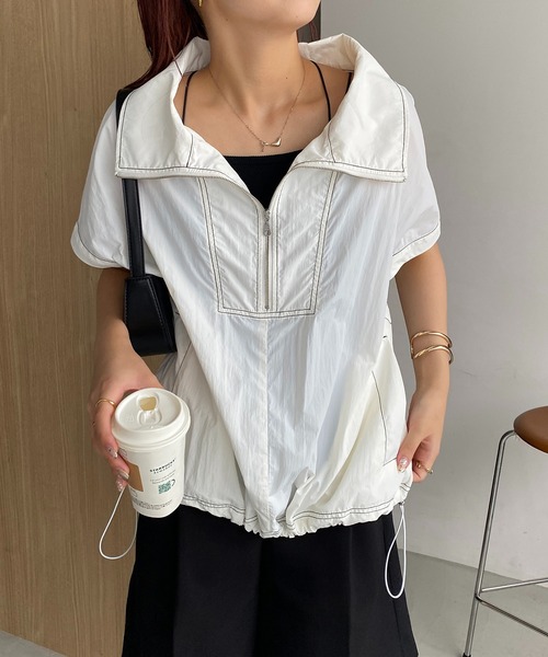 CAPRICIEUX LE'MAGE(カプリシューレマージュ)の「半袖アノラックシャツ(Tシャツ/カットソー・レディース・ホワイト/ベージュ・FREE)」の18枚目の写真