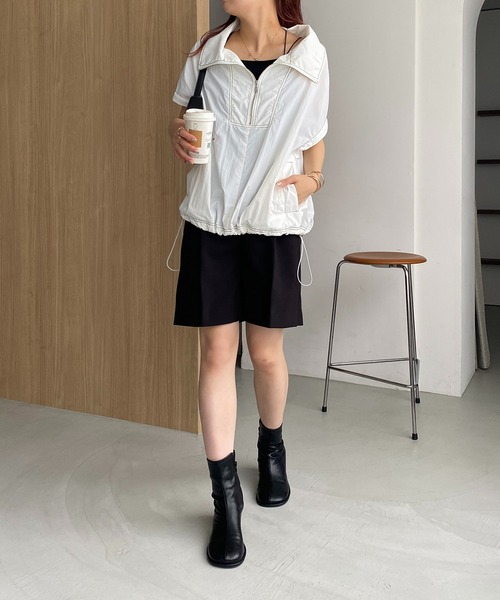 CAPRICIEUX LE'MAGE(カプリシューレマージュ)の「半袖アノラックシャツ(Tシャツ/カットソー・レディース・ホワイト/ベージュ・FREE)」の13枚目の写真
