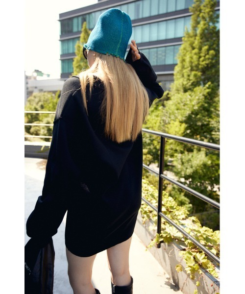 SLY（スライ）の「COLLAR KNIT S/OP カラー ニット ショートワンピース ミニワンピース（ワンピース・レディース・ブルー系その他/アイボリー/ブラック・1/2）」の15枚目の写真