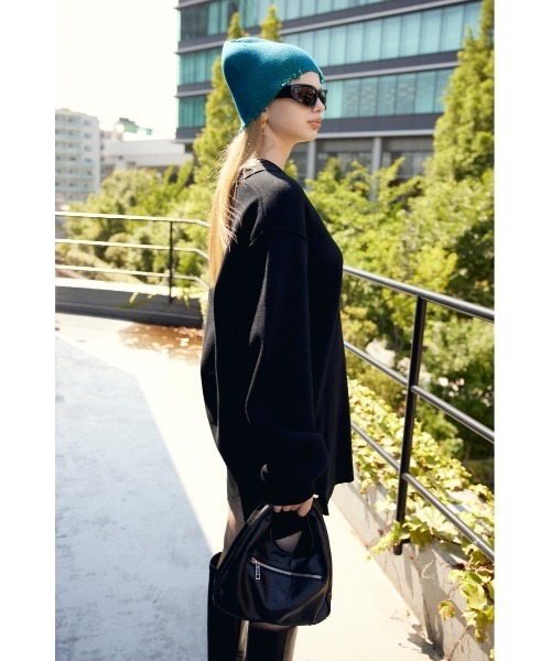 SLY（スライ）の「COLLAR KNIT S/OP カラー ニット ショートワンピース ミニワンピース（ワンピース・レディース・ブルー系その他/アイボリー/ブラック・1/2）」の16枚目の写真