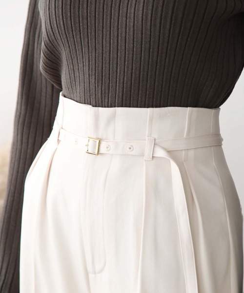 archives（アルシーヴ）の「’ハイウエストツータックワイドパンツ’（その他パンツ・レディース・ブラック/モカ/アイボリー・MEDIUM）」の7枚目の写真