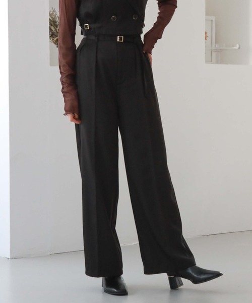 archives（アルシーヴ）の「’ハイウエストツータックワイドパンツ’（その他パンツ・レディース・ブラック/モカ/アイボリー・MEDIUM）」の22枚目の写真