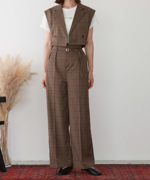 archives（アルシーヴ）の「’ハイウエストツータックワイドパンツ’（その他パンツ・レディース・ブラック/モカ/アイボリー・MEDIUM）」の11枚目の写真