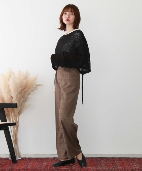 archives（アルシーヴ）の「’ハイウエストツータックワイドパンツ’（その他パンツ・レディース・ブラック/モカ/アイボリー・MEDIUM）」の17枚目の写真