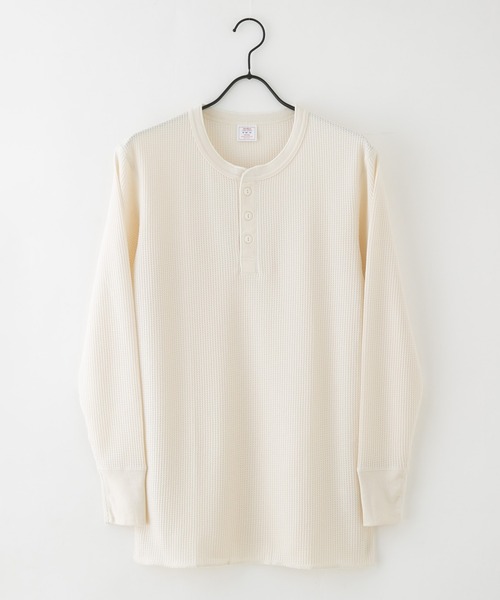JEMORGAN(ジェーイーモーガン)の「【JEMORGAN/ジェーイーモーガン】ワッフルヘンリーネックロンT(Tシャツ/カットソー・メンズ・ホワイト/アイボリー/ブラック/杢グレー/ネイビー/カーキ・X-LARGE/MEDIUM/LARGE)」の8枚目の写真