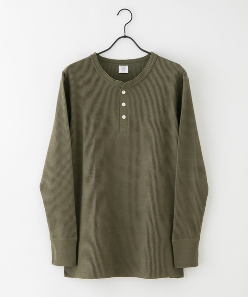 JEMORGAN(ジェーイーモーガン)の「【JEMORGAN/ジェーイーモーガン】ワッフルヘンリーネックロンT(Tシャツ/カットソー・メンズ・ホワイト/アイボリー/ブラック/杢グレー/ネイビー/カーキ・X-LARGE/MEDIUM/LARGE)」の12枚目の写真