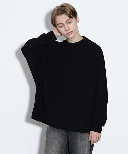 tk.TAKEO KIKUCHI(ティーケータケオキクチ)の「◆ジョーゼットドルマンカットソー(Tシャツ/カットソー・メンズ・ブラック/ホワイト/ブルー・88)」の9枚目の写真