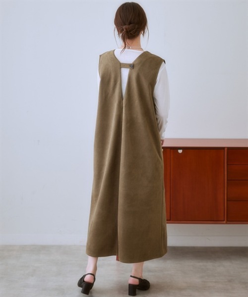 nissen（ニッセン）の「3WAYスエード調ジャンパースカート（ジャンパースカート・レディース・ブラック/モカ/キナリ/カーキ・LL/L/M/S）」の19枚目の写真