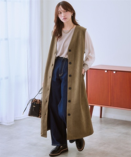 nissen（ニッセン）の「3WAYスエード調ジャンパースカート（ジャンパースカート・レディース・ブラック/モカ/キナリ/カーキ・LL/L/M/S）」の16枚目の写真