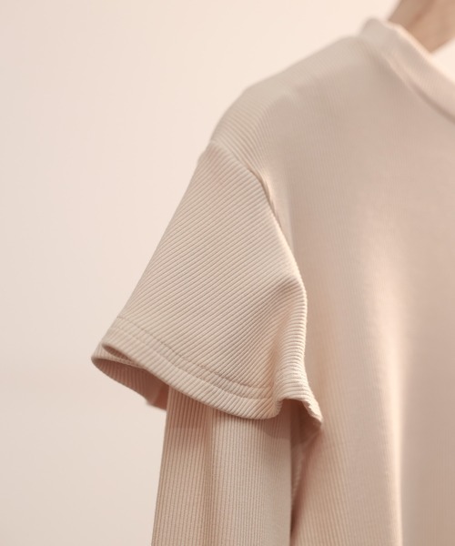 SAISON DE PAPILLON(セゾンドパピヨン)の「フロントカットアウトカットソートップス(Tシャツ/カットソー・レディース・ベージュ/ラベンダー/ブラック・S/L/M)」の20枚目の写真