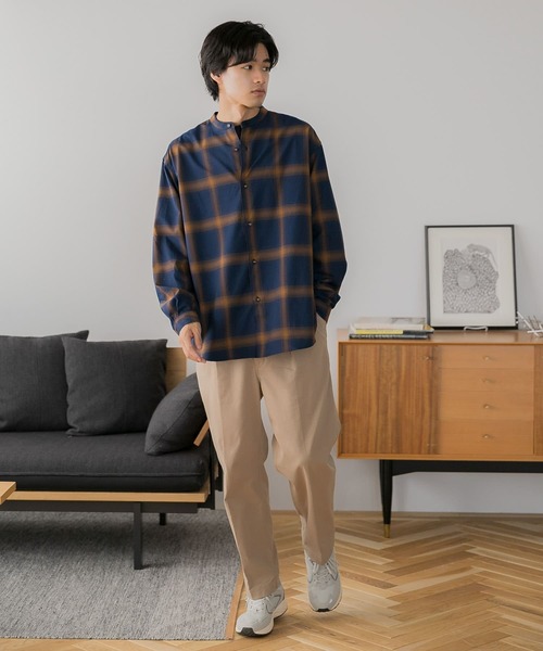 FORK&SPOON（フォークアンドスプーン）の「FORK&SPOON　TRチェックバンドカラーシャツ（シャツ/ブラウス・メンズ・グレー系その他/ネイビー・5/4）」の15枚目の写真