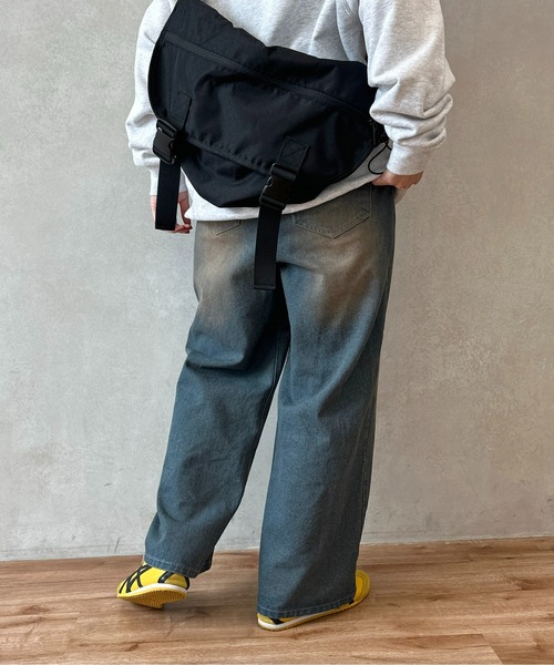 CPCM(シーピーシーエム)の「オーバーダイデニムワイドパンツ(デニムパンツ・メンズ・イエロー/レッド/ブラック/サックスブルー/ブラック系その他・MEDIUM/LARGE)」の12枚目の写真