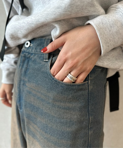 CPCM(シーピーシーエム)の「オーバーダイデニムワイドパンツ(デニムパンツ・メンズ・イエロー/レッド/ブラック/サックスブルー/ブラック系その他・MEDIUM/LARGE)」の14枚目の写真