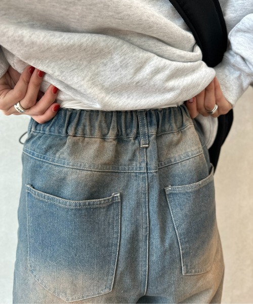 CPCM(シーピーシーエム)の「オーバーダイデニムワイドパンツ(デニムパンツ・メンズ・イエロー/レッド/ブラック/サックスブルー/ブラック系その他・MEDIUM/LARGE)」の16枚目の写真