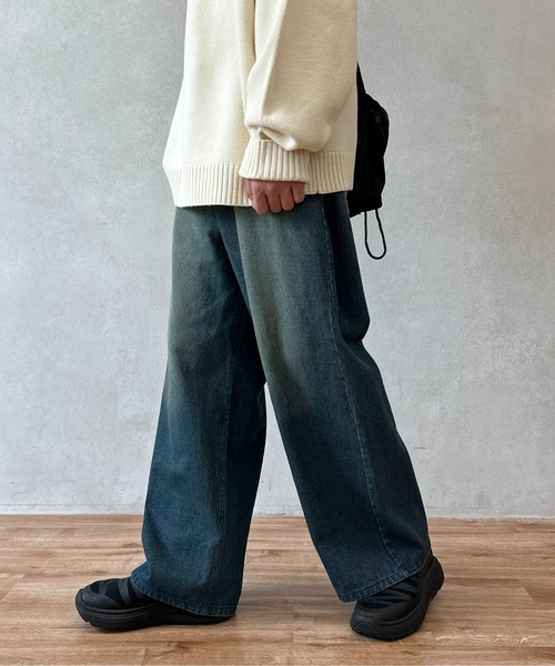 CPCM（シーピーシーエム）の「オーバーダイデニムワイドパンツ（デニム