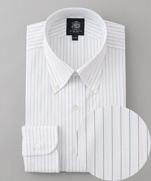 【新品・未使用】J.PRESS ホワイト 長袖シャツ ストライプ　ロングブラウス WEB限定】ピンストライプシャツ/B.D（シャツ/ブラウス）｜J