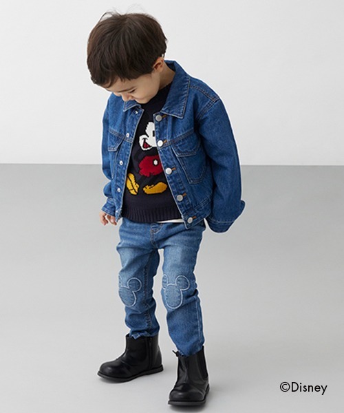 petit main(プティマイン)の「【Disney】膝パッチデニム(デニムパンツ・キッズ・ブラック/ブルー・110cm/130cm/120cm/80cm/90cm/100cm)」の14枚目の写真