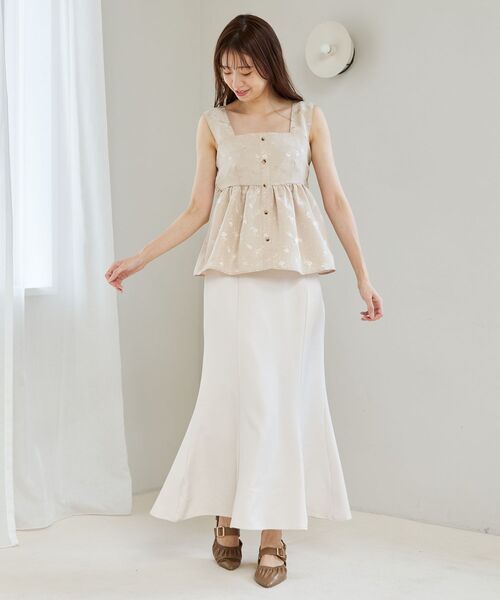 MAJESTIC LEGON（マジェスティックレゴン）の「フレアロングスカート（スカート・レディース・ブラウン/ベージュ/ピンク/ブラック系その他・SMALL/MEDIUM）」の13枚目の写真