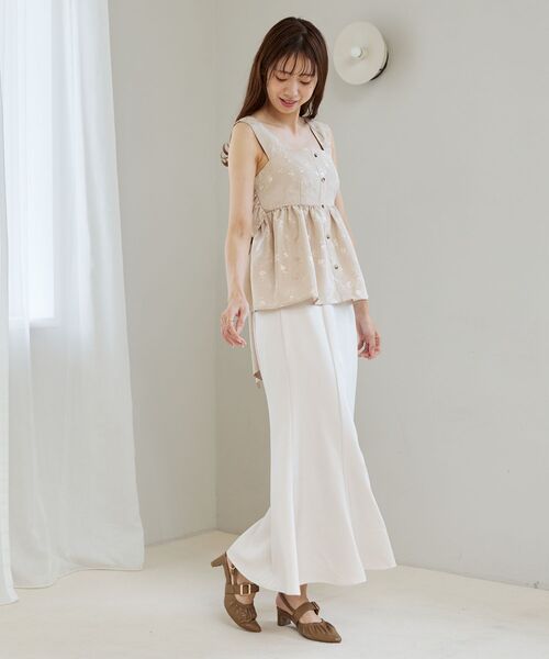 MAJESTIC LEGON（マジェスティックレゴン）の「フレアロングスカート（スカート・レディース・ブラウン/ベージュ/ピンク/ブラック系その他・SMALL/MEDIUM）」の14枚目の写真