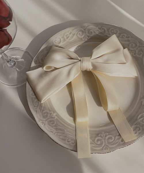 VIBGYOR Women(ヴィブジョー ウィメン)の「【resonance】リボン クラシカル バレッタ(バレッタ/ヘアクリップ・レディース・アイボリー/ブラック/レッド/オフホワイト・FREE)」の10枚目の写真