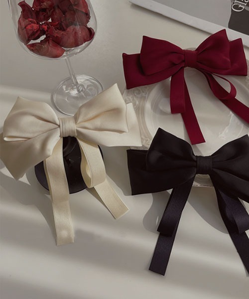 VIBGYOR Women(ヴィブジョー ウィメン)の「【resonance】リボン クラシカル バレッタ(バレッタ/ヘアクリップ・レディース・アイボリー/ブラック/レッド/オフホワイト・FREE)」の7枚目の写真