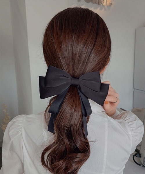 VIBGYOR Women(ヴィブジョー ウィメン)の「【resonance】リボン クラシカル バレッタ(バレッタ/ヘアクリップ・レディース・アイボリー/ブラック/レッド/オフホワイト・FREE)」の11枚目の写真