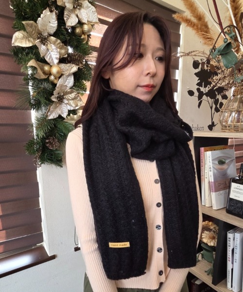 ｔｏｌｅｎｅ（トレネ）の「ワッフルニットマフラー（マフラー・レディース・レッド/ベージュ/ブラック・ONE SIZE）」の14枚目の写真