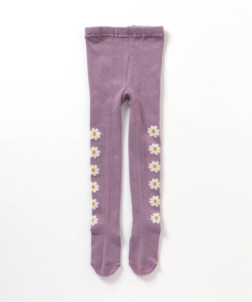 BREEZE（ブリーズ）の「サイド柄ラインタイツ（タイツ/ストッキング・キッズ・パープル/グレー/アイボリー・140/80/100/120）」の3枚目の写真