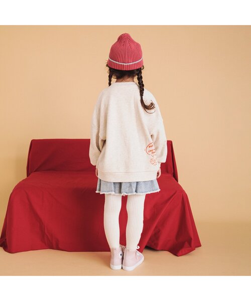 BREEZE（ブリーズ）の「サイド柄ラインタイツ（タイツ/ストッキング・キッズ・パープル/グレー/アイボリー・140/80/100/120）」の5枚目の写真