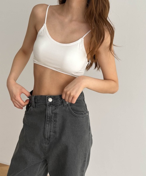 CANAL JEAN（キャナルジーン）の「El mar　リブバッククロスカップインブラトップ（キャミソール・レディース・ホワイト/ブラック/ネイビー・ONE SIZE）」の12枚目の写真