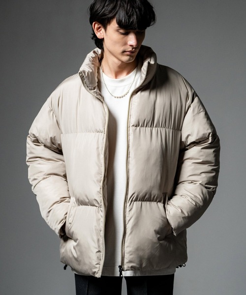 オーバーサイズファイバーダウンジャケット中綿ブルゾン