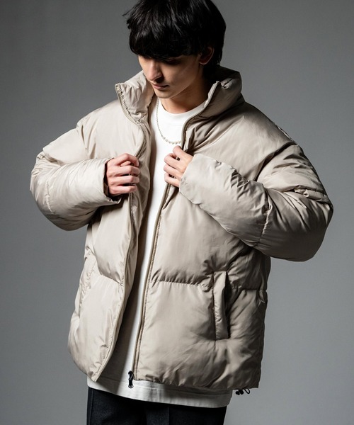 オーバーサイズファイバーダウンジャケット中綿ブルゾン