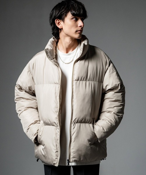 オーバーサイズファイバーダウンジャケット中綿ブルゾン