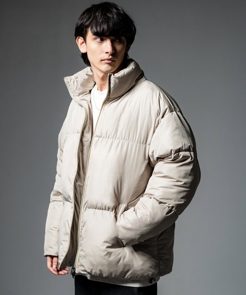 オーバーサイズファイバーダウンジャケット中綿ブルゾン