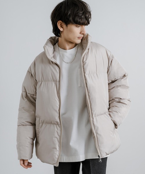 オーバーサイズファイバーダウンジャケット中綿ブルゾン