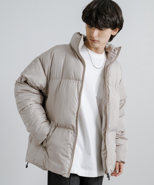 オーバーサイズファイバーダウンジャケット中綿ブルゾン