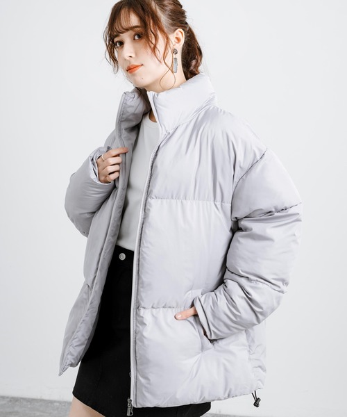 Rocky Monroe(ロッキーモンロー)の「オーバーサイズ ファイバーダウンジャケット 中綿ブルゾン(ダウンジャケット/コート・メンズ・ブラック/グレー/オフホワイト/ブルー/ベージュ/チャコール・M/L/XL)」の19枚目の写真