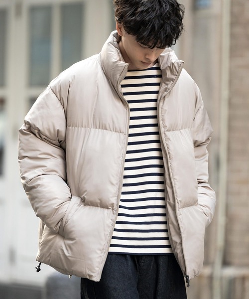オーバーサイズ ファイバーダウンジャケット 中綿ブルゾン（ダウン