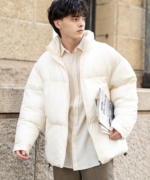 オーバーサイズ ファイバーダウンジャケット 中綿ブルゾン（ダウン