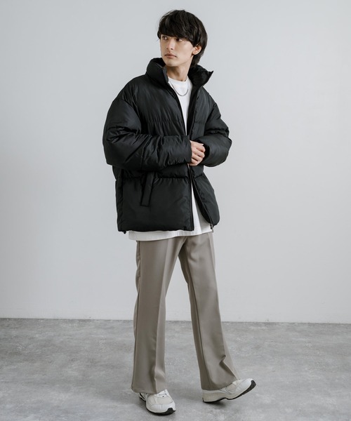 オーバーサイズ ファイバーダウンジャケット 中綿ブルゾン（ダウン