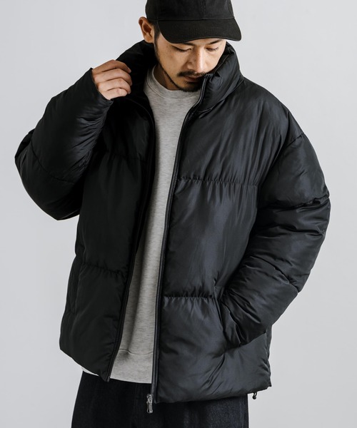 オーバーサイズ ファイバーダウンジャケット 中綿ブルゾン（ダウン