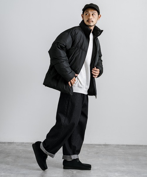 オーバーサイズ ファイバーダウンジャケット 中綿ブルゾン（ダウン