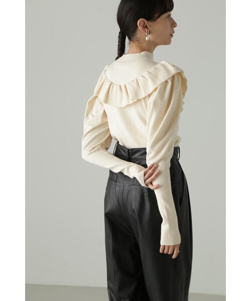 JILL STUART（ジルスチュアート）の「リボンシシュウパフスリーブニット（ニット/セーター・レディース・ブラック/ホワイト・FREE）」の15枚目の写真