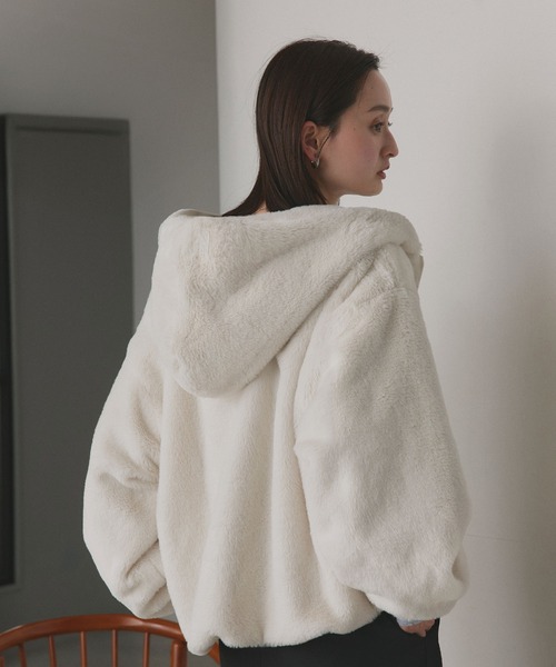 セール】フード付き ファーブルゾン（ブルゾン）｜ad thie（アドティエ